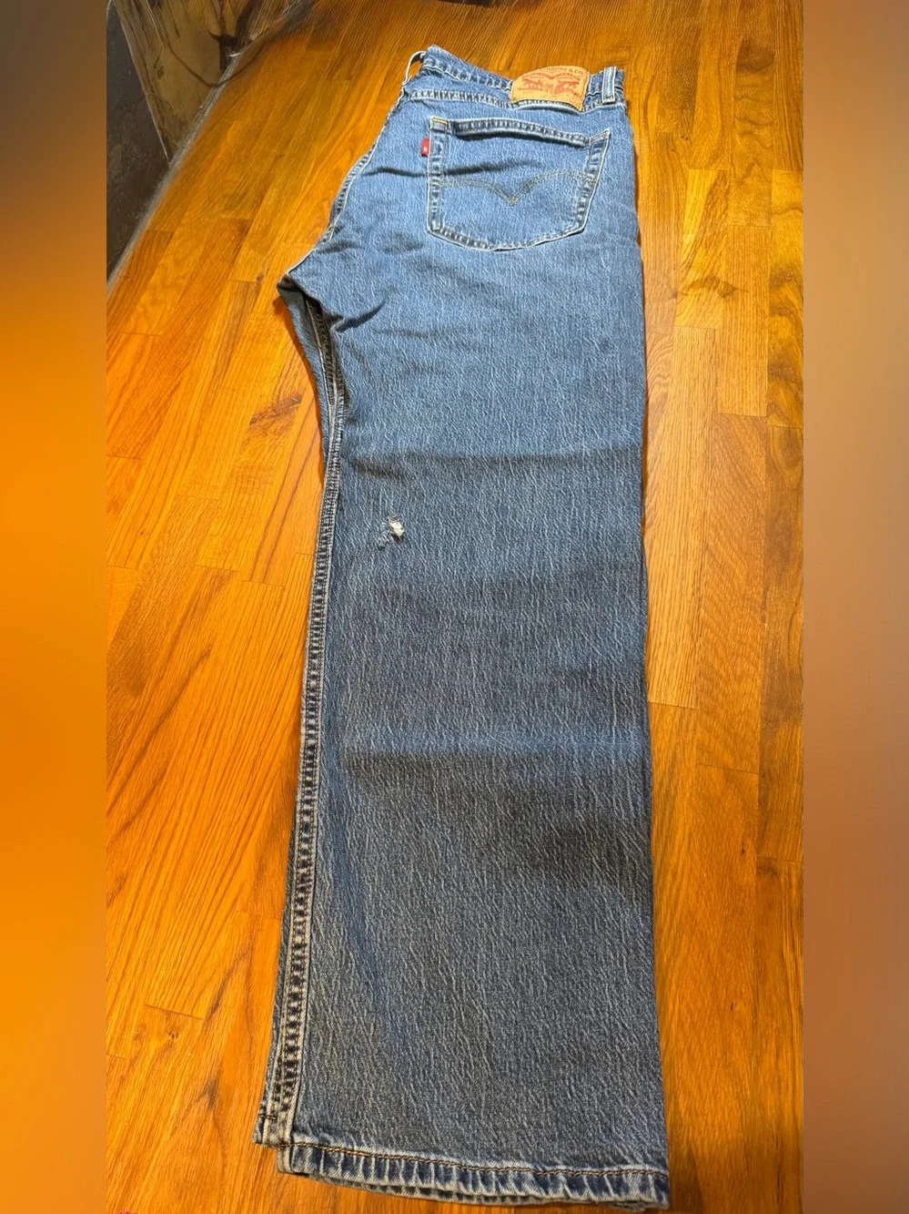 Levi's 505 Men's Light Blue Straight Leg Denim Jeans-size 36x29 (034)